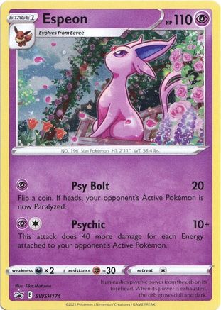 Espeon (SWSH174) Promo Holofoil - SWSH Black Star Promos (NM - Near Mint)