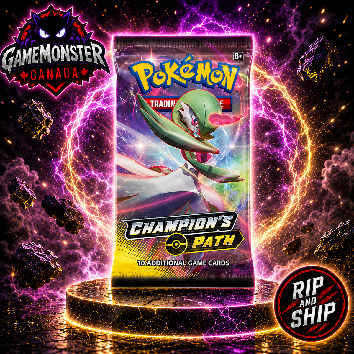 Pokémon Champion’s Path Booster Pack – Rip & Ship