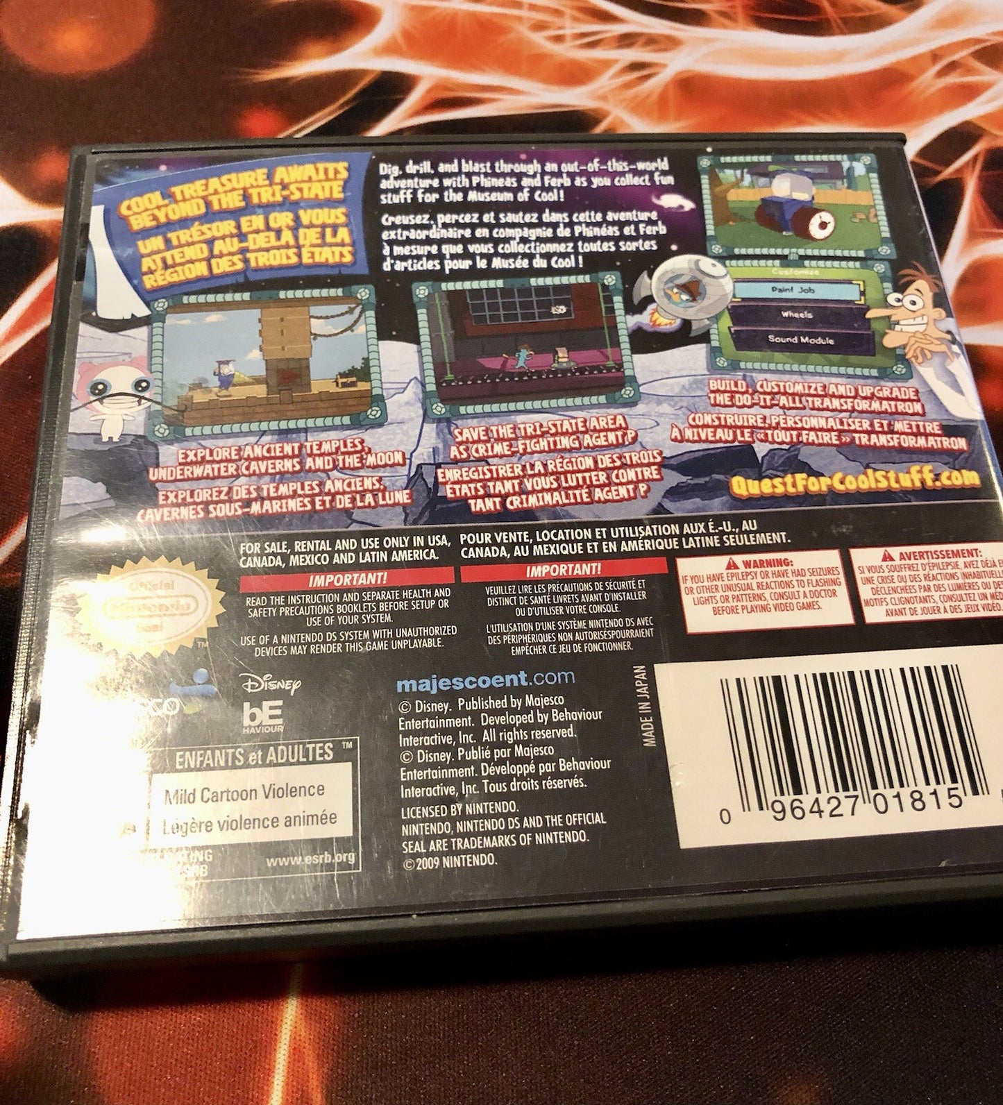 Phineas and Ferb: Quest for Cool Stuff Nintendo DS 2013 GAME MONSTER CANADA -..-