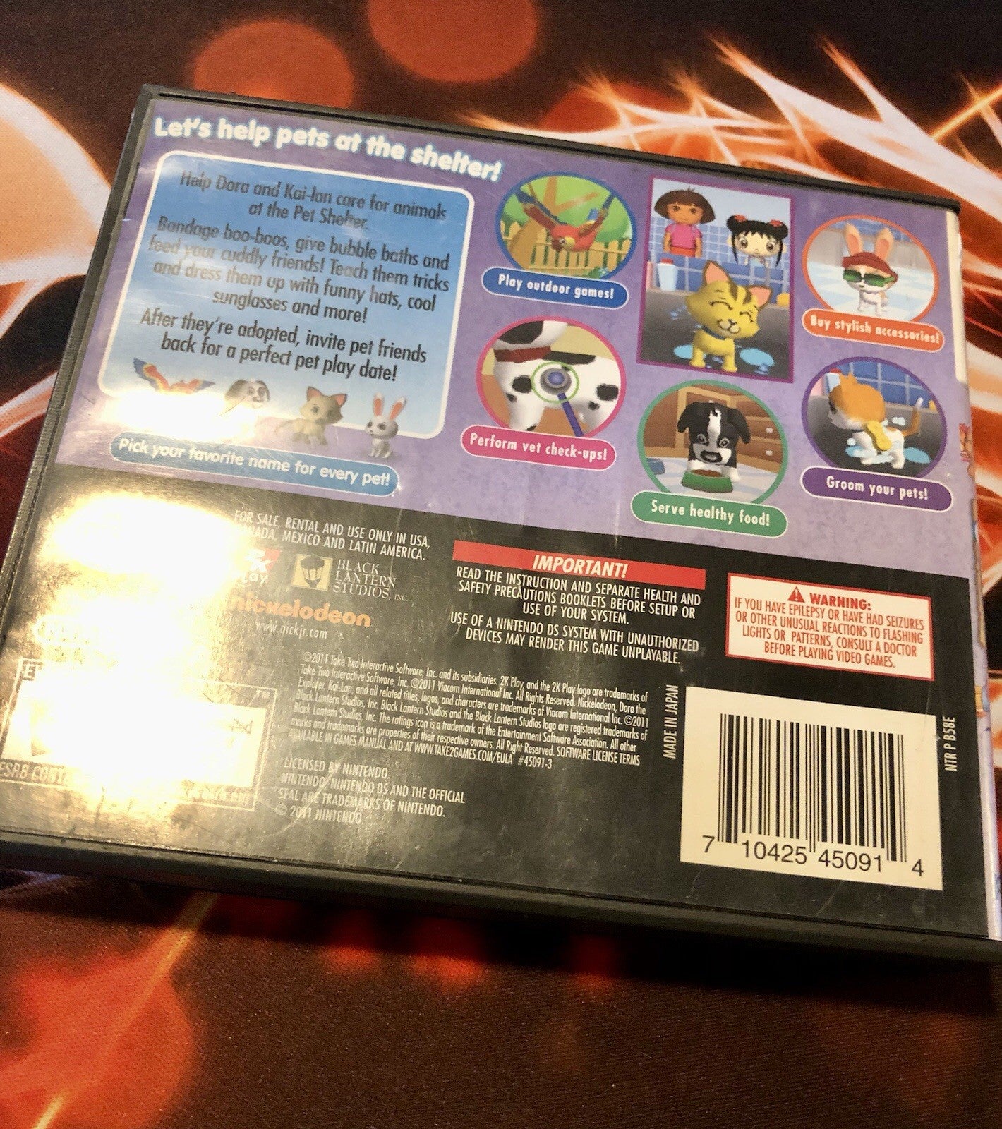 Dora and Kai-Lan's Pet Shelter Nintendo - Authentic GAME MONSTER CANADA -..-