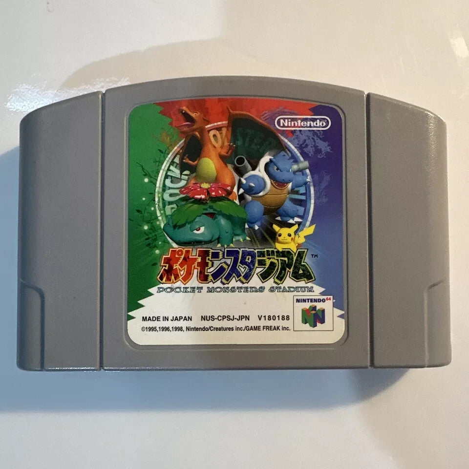 Japanese Pocket Monsters Pokemon Stadium N64 Nintendo 64 Cart Only