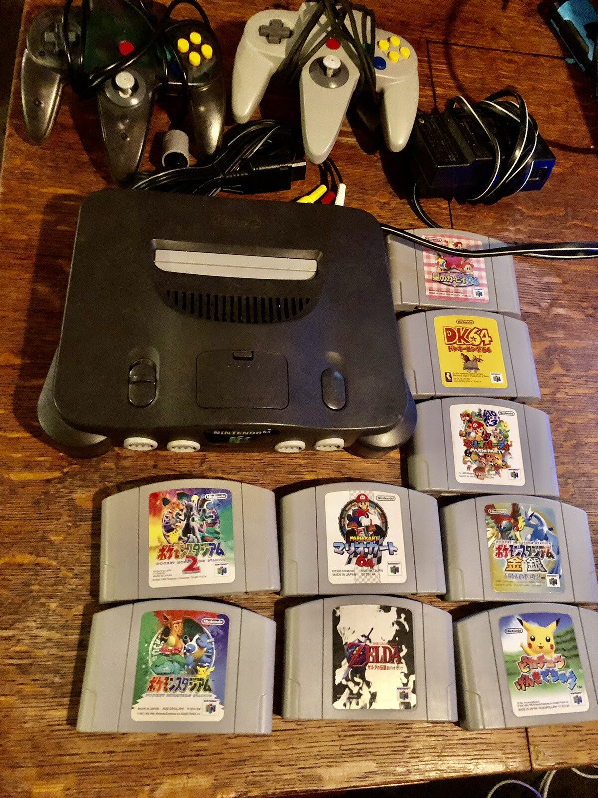 Nintendo 64 System Bundle Controller Pokemon Japanese Zelda Mario Kart DK64