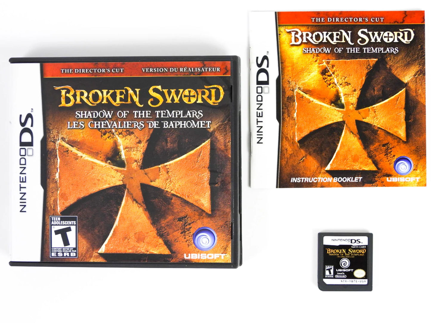 Broken Sword Shadow of the Templars (Nintendo DS) Case, Game, & Manual
