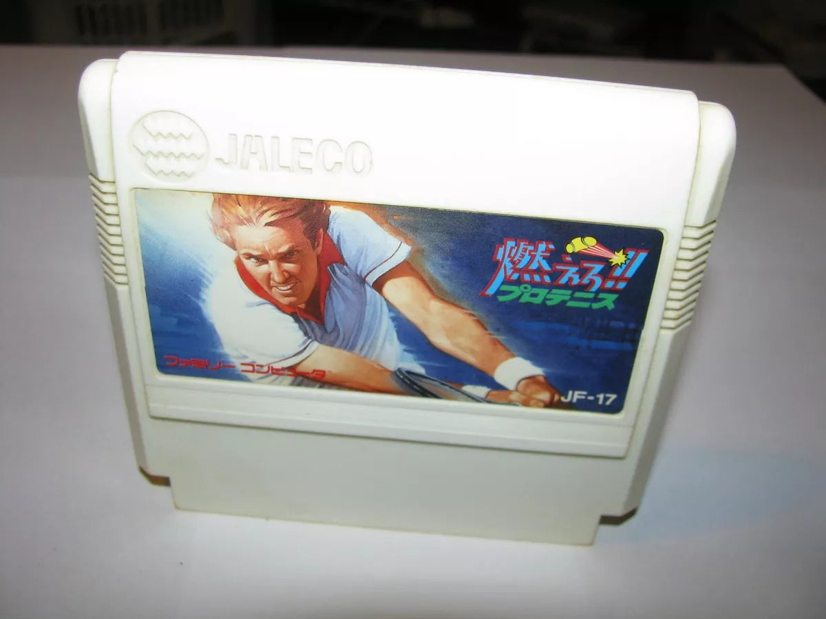 Moero!! Pro Tennis (Famicom, 1988) Tested Cartridge Japan Import Jaleco
