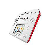 Nintendo 2DS White & Red Console w/ USB Charger + 50 classic games GAME MONSTER