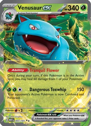 Venusaur ex (3) Double Rare Holofoil - SV: Scarlet and Violet 151
