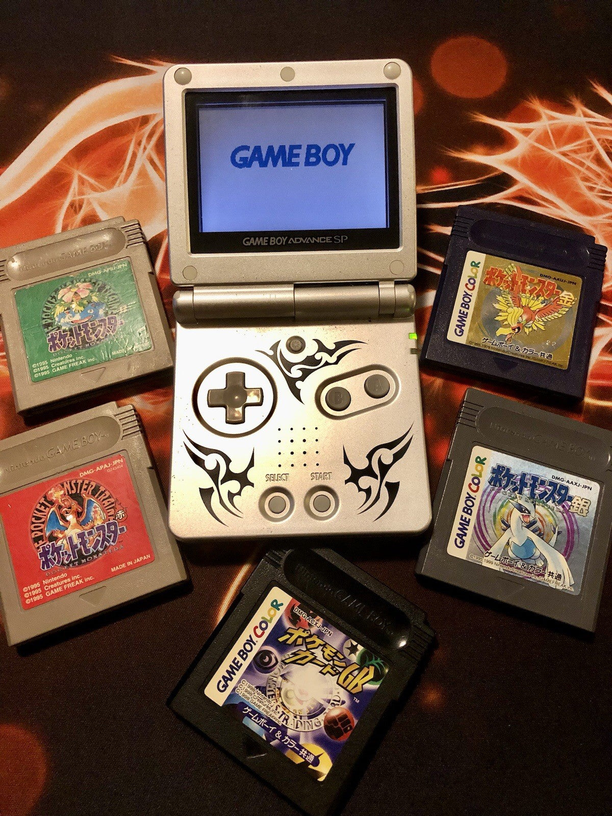 Nintendo Game Boy Advance SP + 5 JAPAN Pokémon Games - GAME MONSTER CANADA -..-