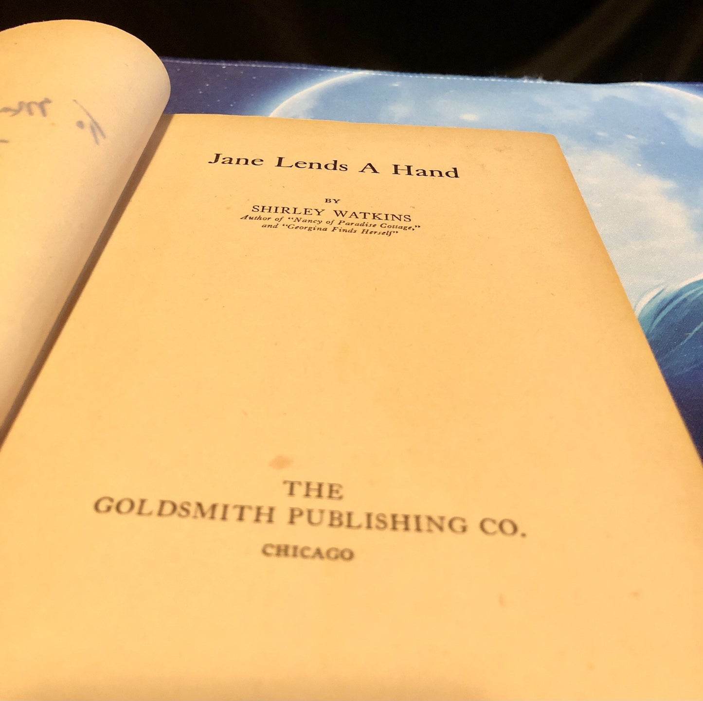 Jane Lends A Hand by Shirley Watkins 1923 Goldsmith Publishing Co  Vintage Book