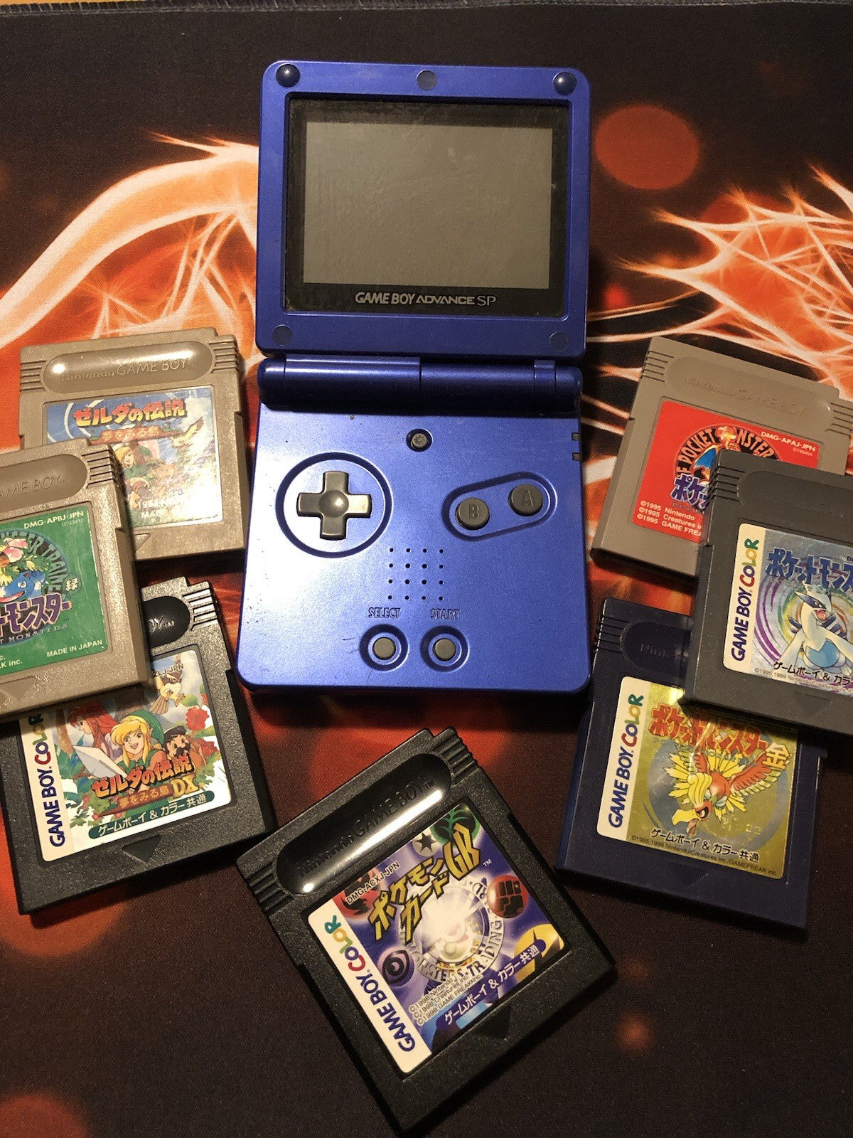 Nintendo Game Boy Advance SP System + 7 Pokemon Games GAME MONSTER CANADA -..-