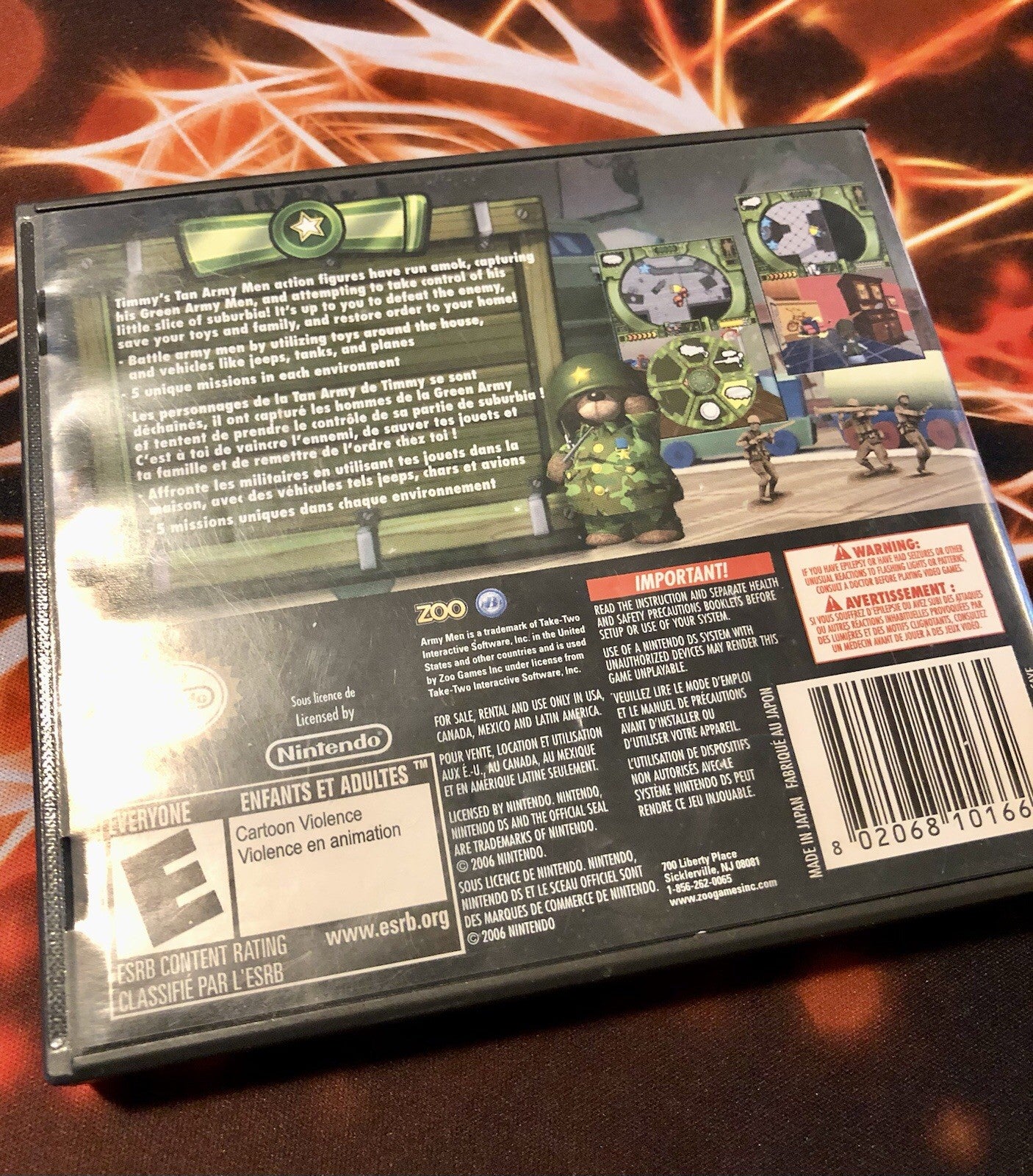 ARMY MEN SOLDIERS OF MISFORTUNE DS NINTENDO - Authentic GAME MONSTER CANADA -..-