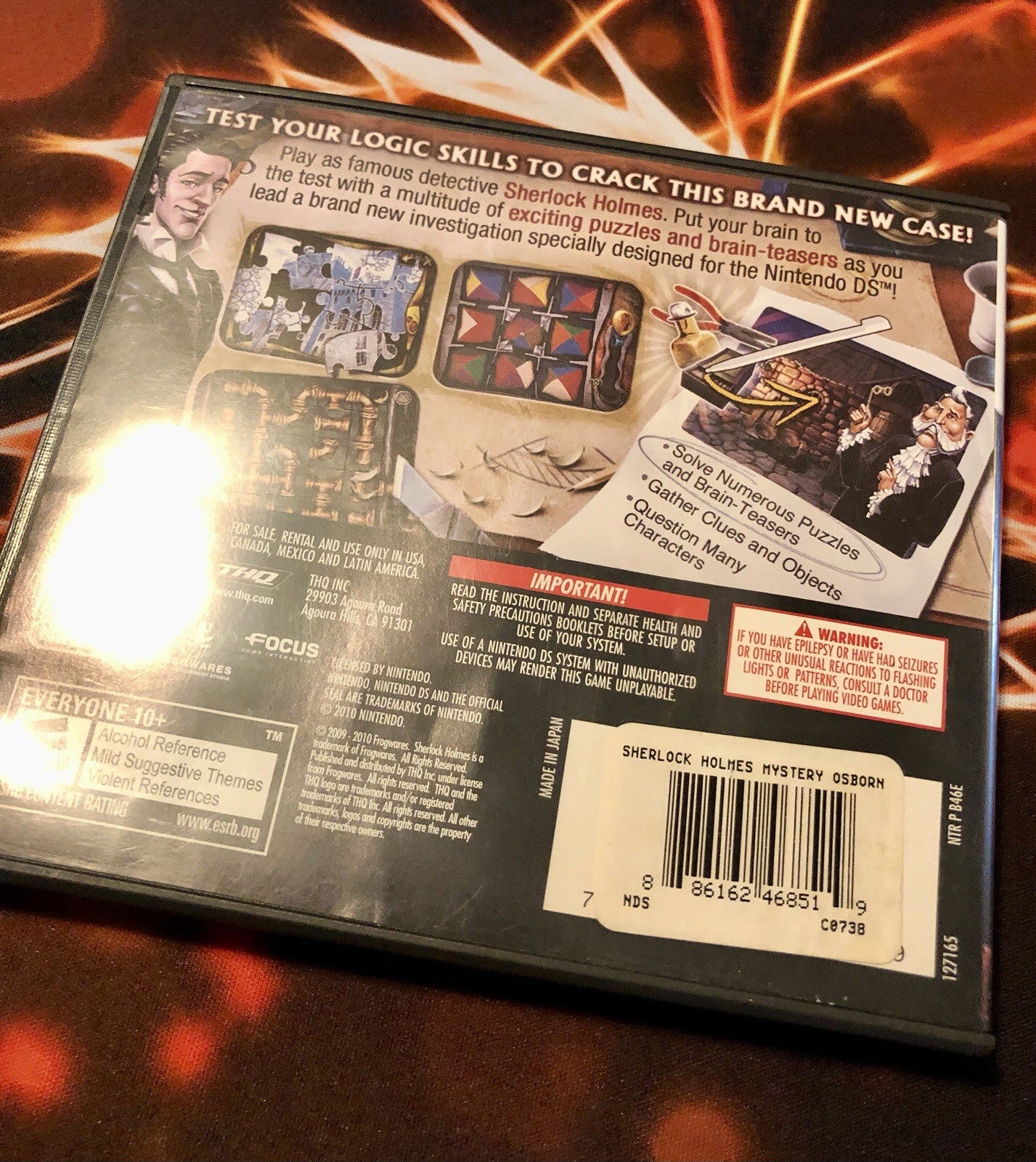 Sherlock Holmes and the Mystery of Osborne House Nintendo DS CIB GAME MONSTER