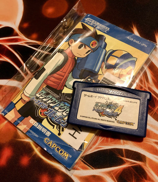 RockMan EXE 4 Tournament Blue Moon + MANUAL Nintendo Game Boy Advance GBA Japan