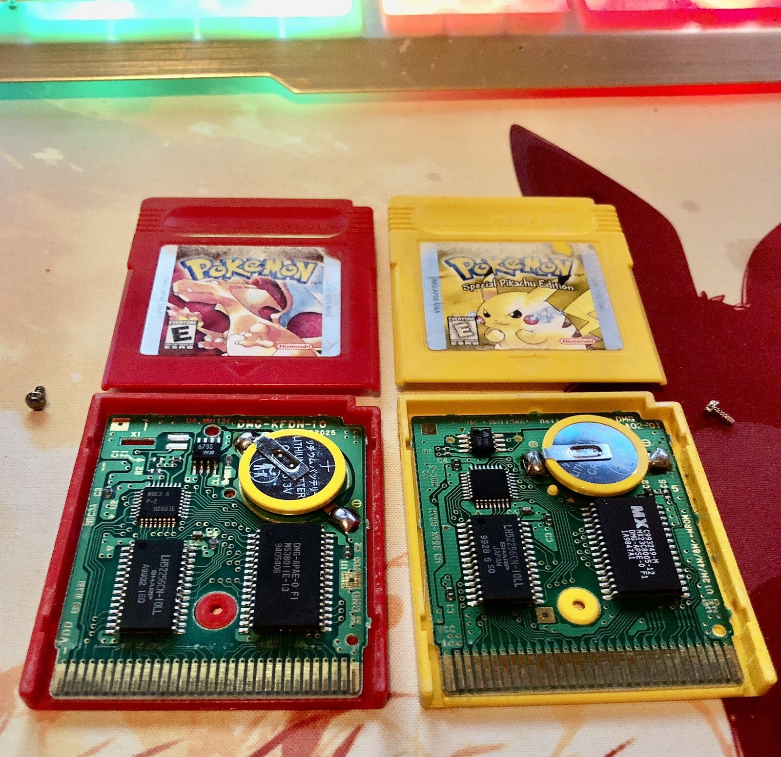 Pokemon Yellow + Pokemon Red Game Boy 100% Authentic New Save Battery Tested