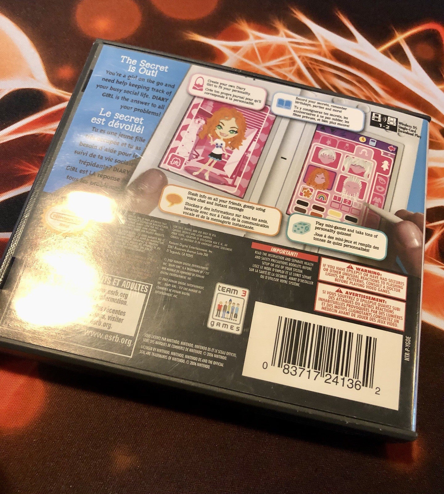 Nintendo DS Diary Girl - Authentic GAME MONSTER CANADA -..-