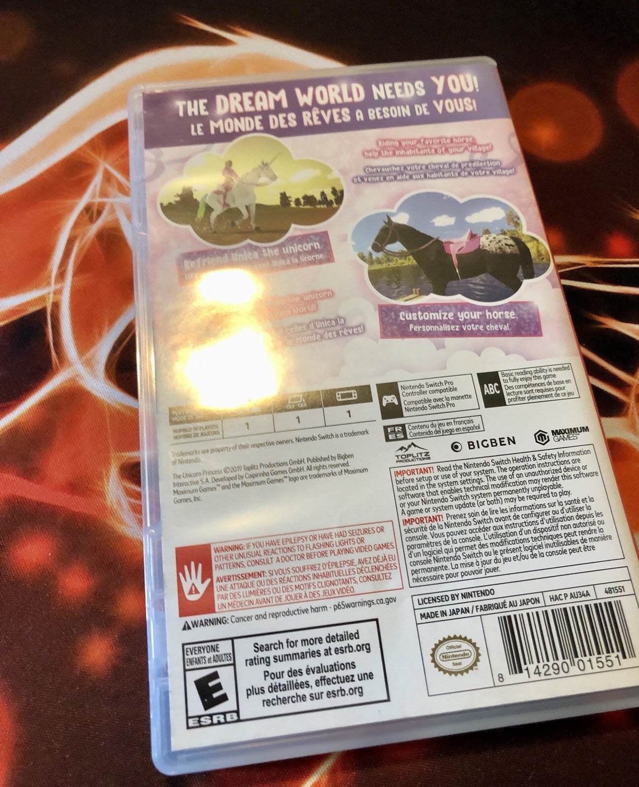 The Unicorn Princess - Nintendo Switch - Authentic GAME MONSTER CANADA -..-