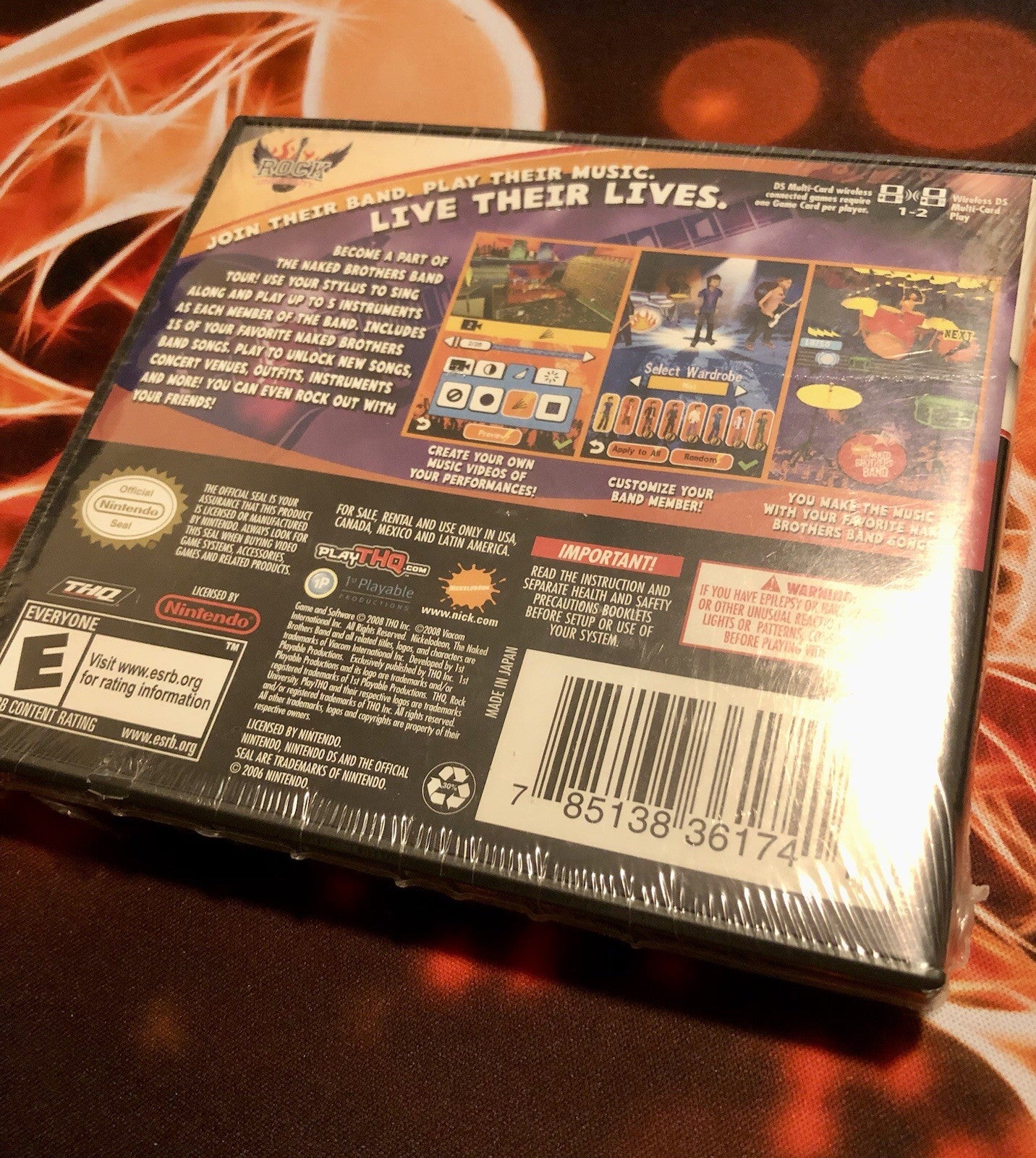 The Naked Brothers Band - The Video Game (Nintendo DS 2006) SEALED GAME MONSTER