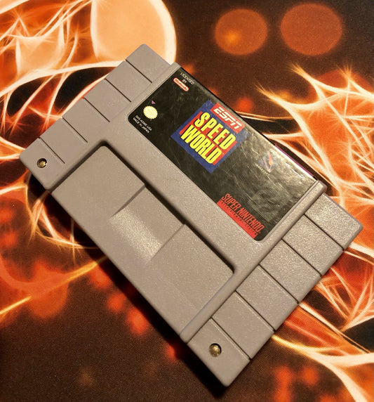 Espn Speedworld - SNES Super Nintendo Authentic GAME MONSTER CANADA -.-