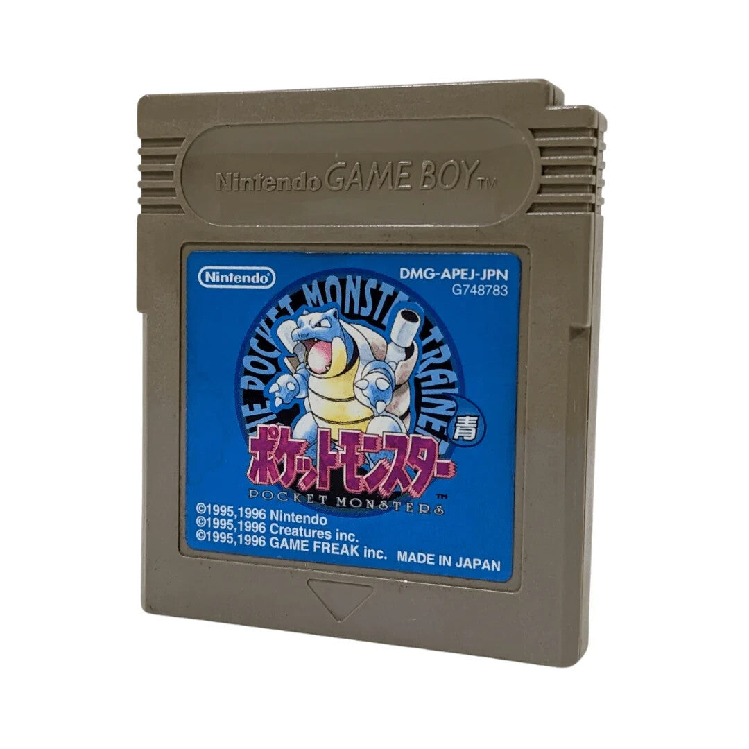 Pokemon Blue Gameboy Cartridge Japanese Import Region Free New Battery