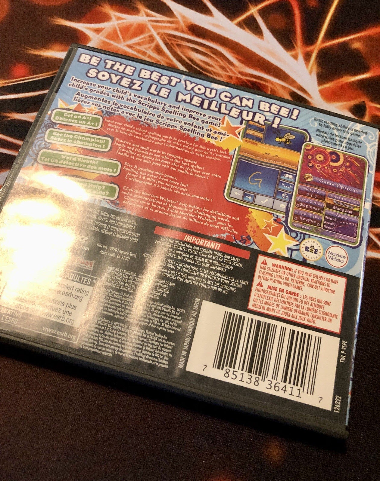 Scripps Spelling Bee (Nintendo DS, 2010) Authentic GAME MONSTER CANADA -..-