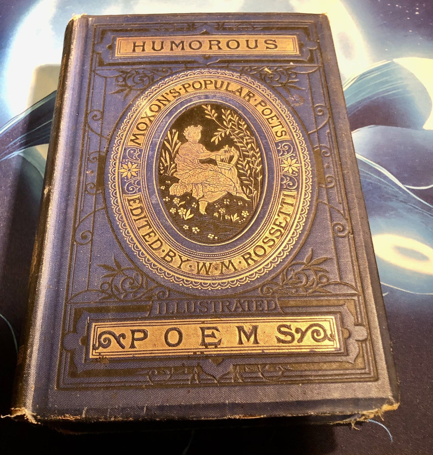 Antique 1880’s Humorous Poem Moxon’s Poetical Works Of Cowper,Campbell ,Young’s