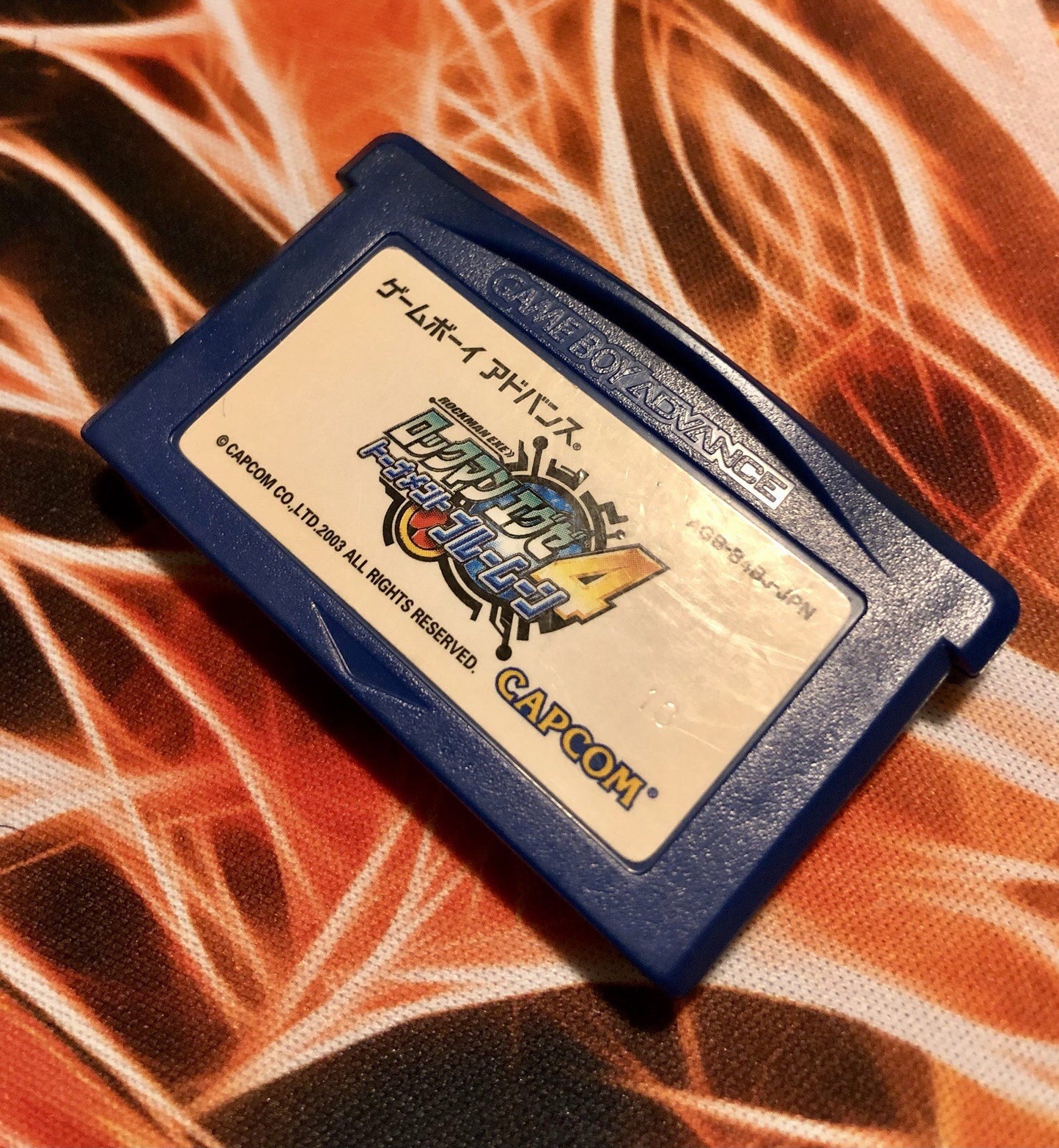 RockMan EXE 4 Tournament Blue Moon + MANUAL Nintendo Game Boy Advance GBA Japan