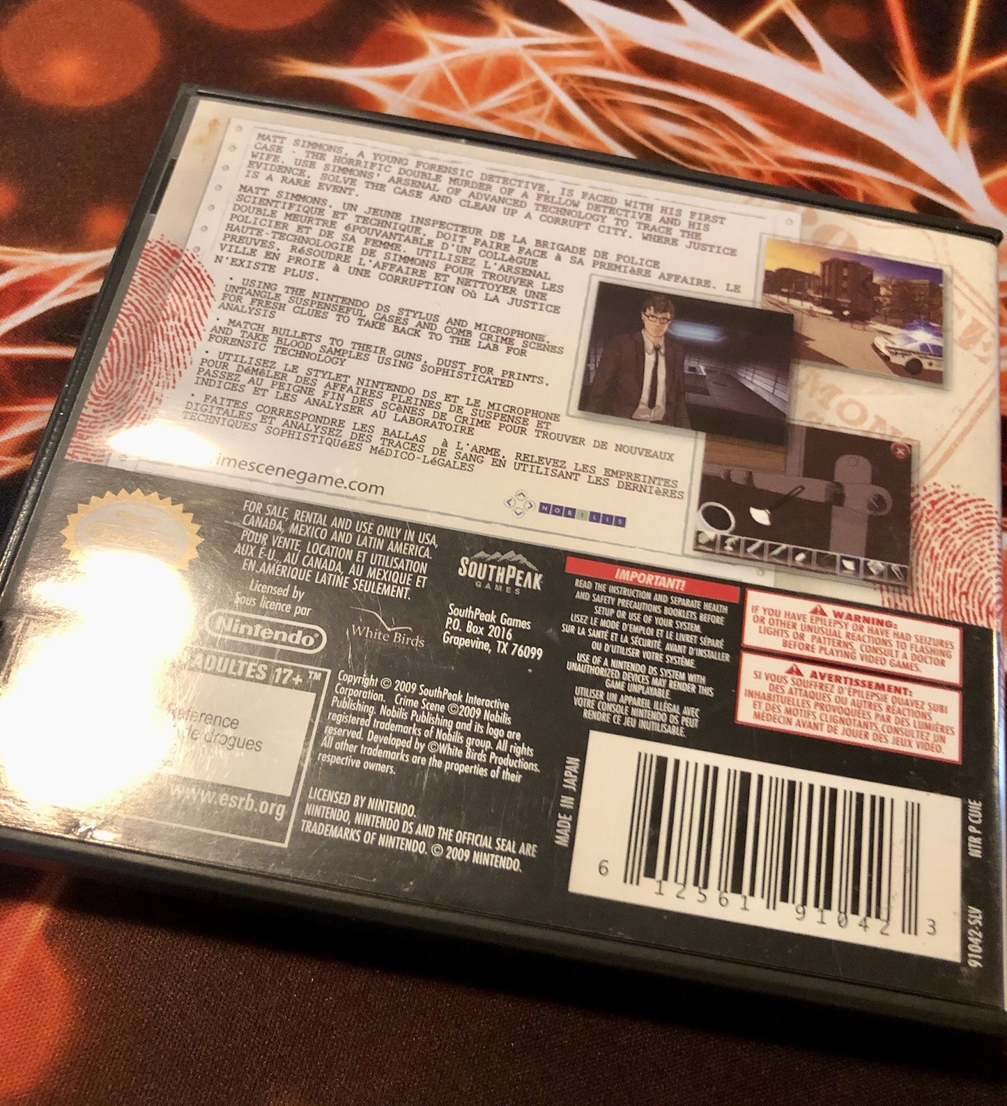 Crime Scene (Nintendo DS, 2010) CIB - Authentic GAME MONSTER CANADA -..-
