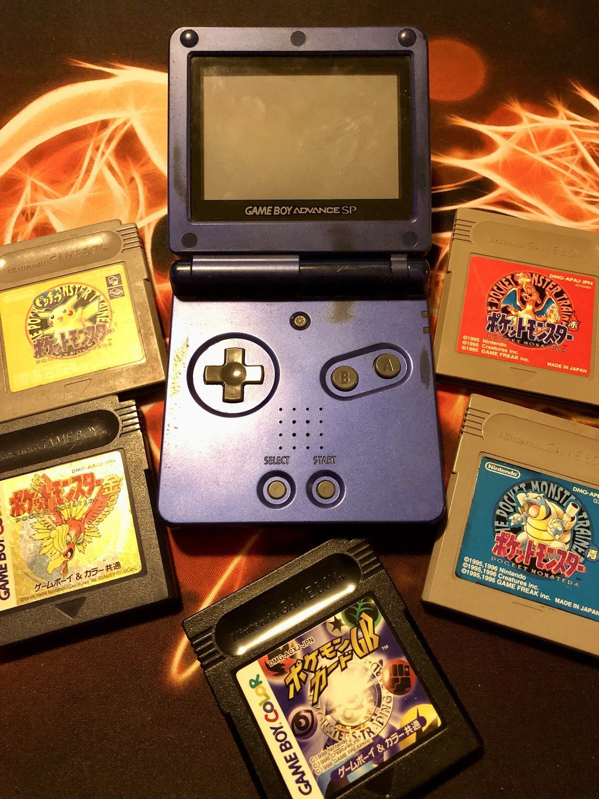 Nintendo Gameboy Advance GBA SP + 5 Japan Pokemon - GAME MONSTER CANADA -..-