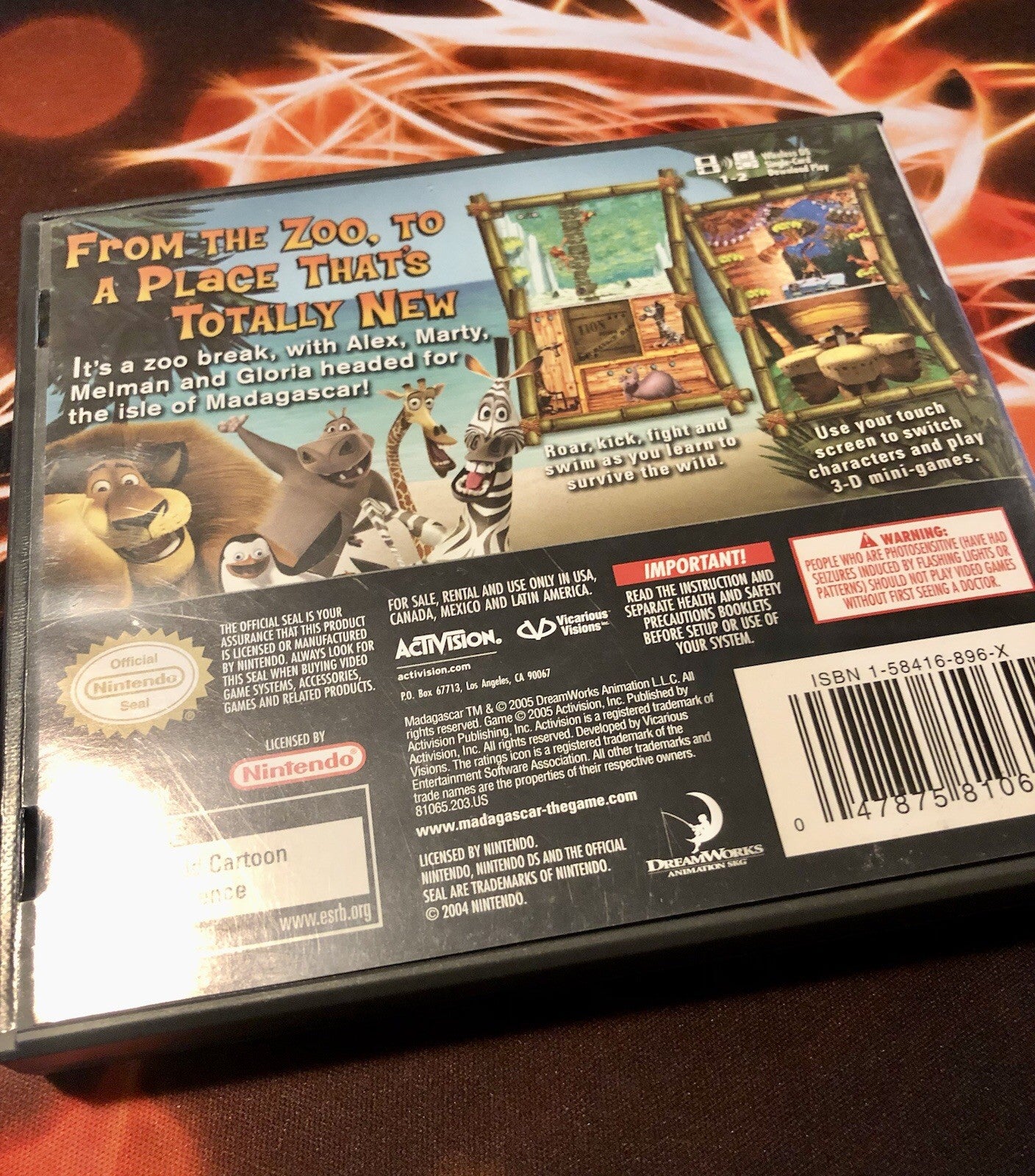 Madagascar (Nintendo DS, 2005)  Authentic GAME MONSTER CANADA -..-