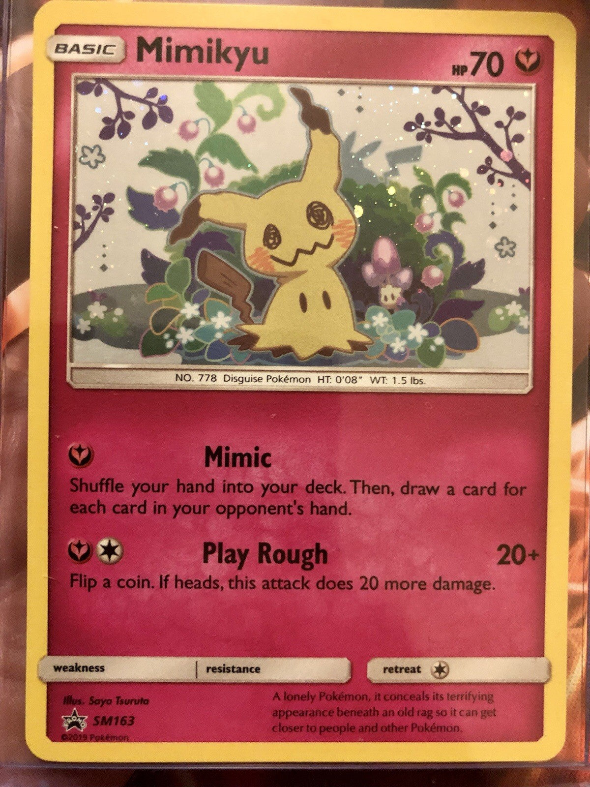Mimikyu - SM163 - Pokemon Sun & Moon Promo Holo Rare Card NM GAME MONSTER -.-