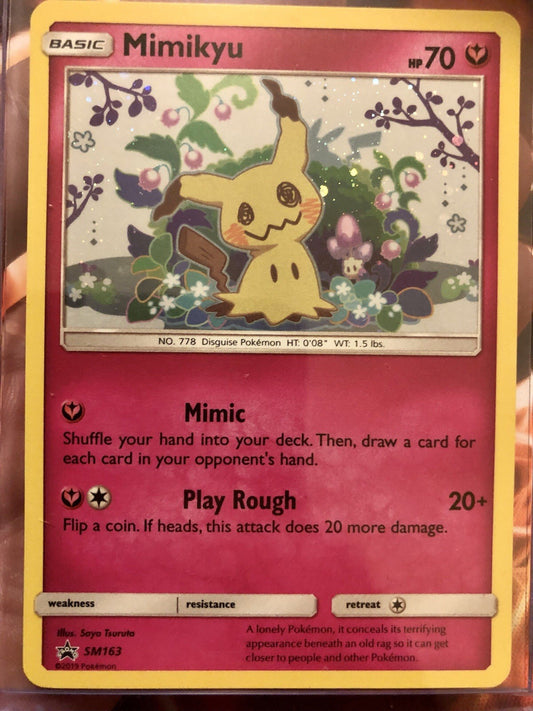 Mimikyu - SM163 - Pokemon Sun & Moon Promo Holo Rare Card NM GAME MONSTER -.-