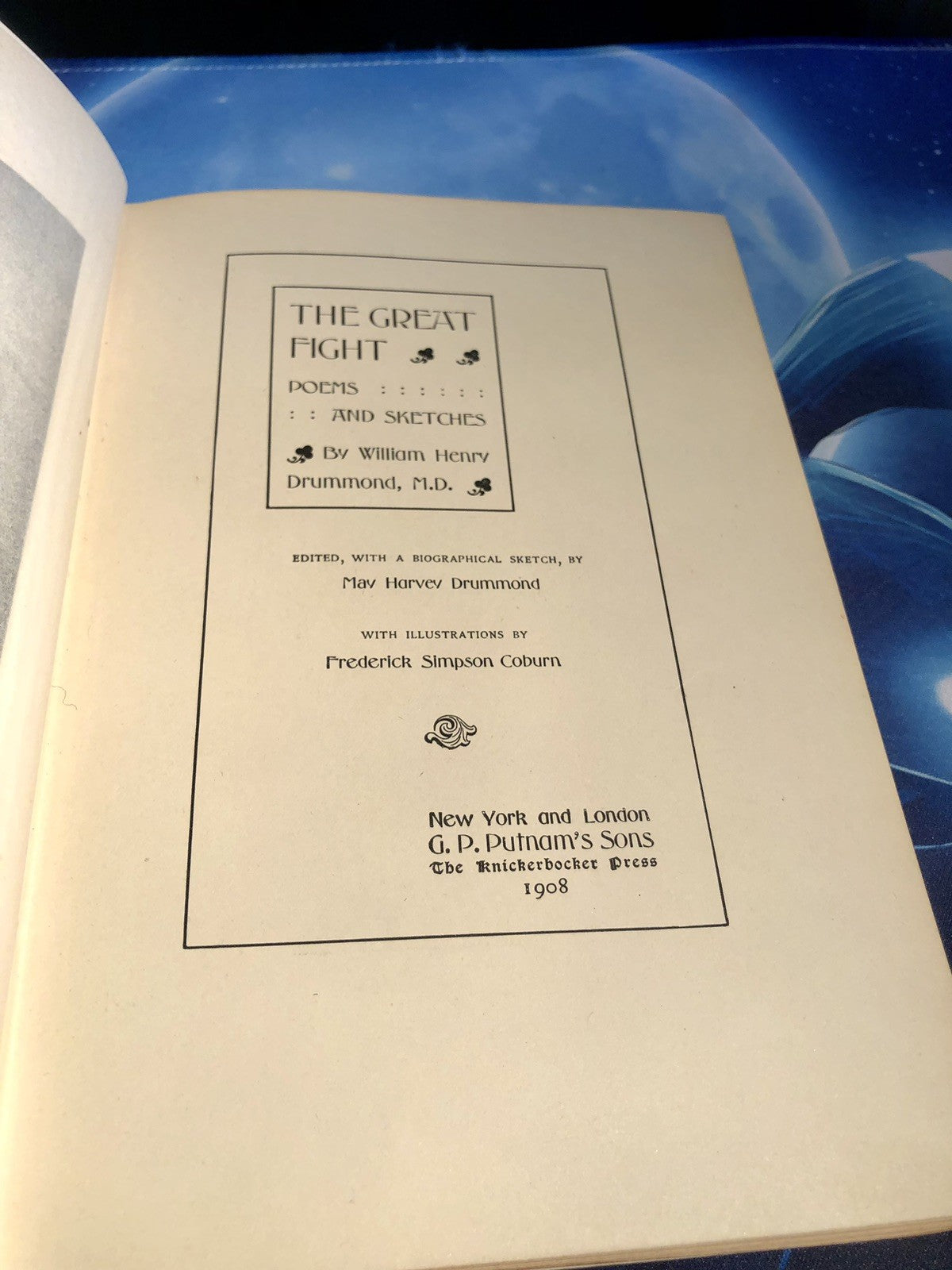 William Henry Drummond / THE GREAT FIGHT POEMS AND SKETCHES 1st Edition 1908