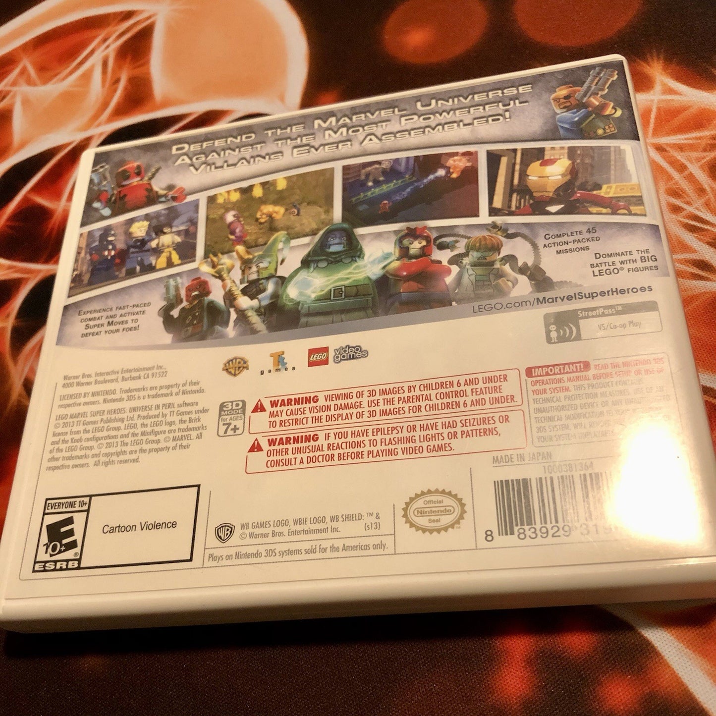 LEGO Marvel Super Heroes - Universe in Peril (Nintendo 3DS, 2013) GAME MONSTER