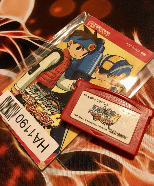 RockMan EXE 4 Gameboy Advance Tournament Red Sun with Manual GBA Japanese