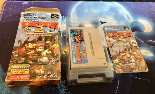 Nintendo Super Famicom SFC Donkey Kong Country 2 Complete CIB Import Japanese