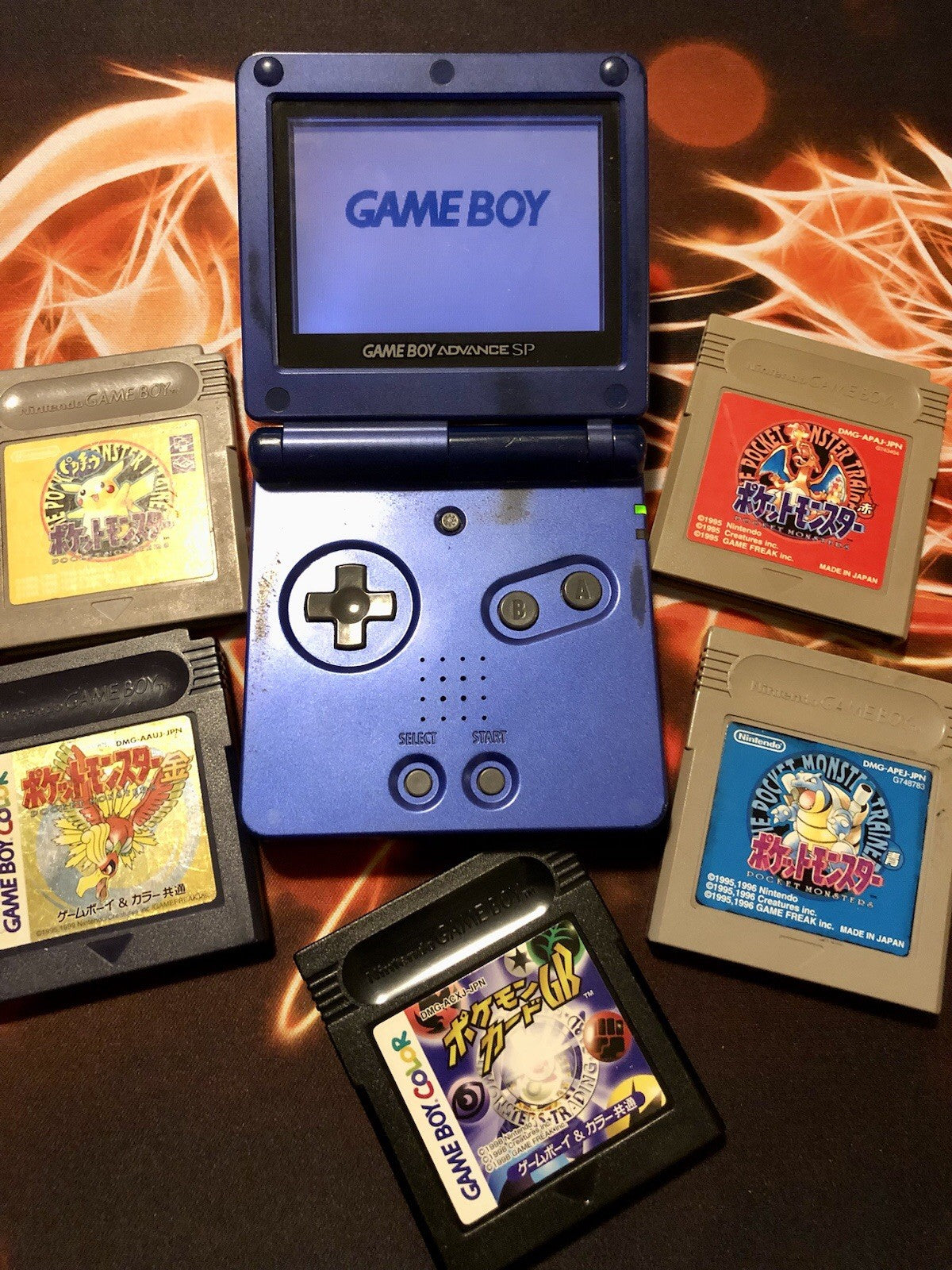 Nintendo Gameboy Advance GBA SP + 5 Japan Pokemon - GAME MONSTER CANADA -..-