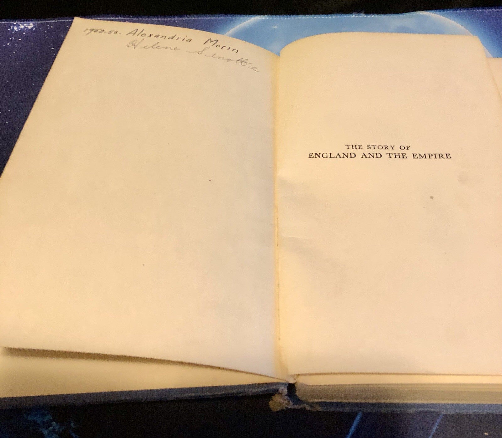 Rare Vintage Antique  Book The Story Of England And The Empire Blue Hardcover