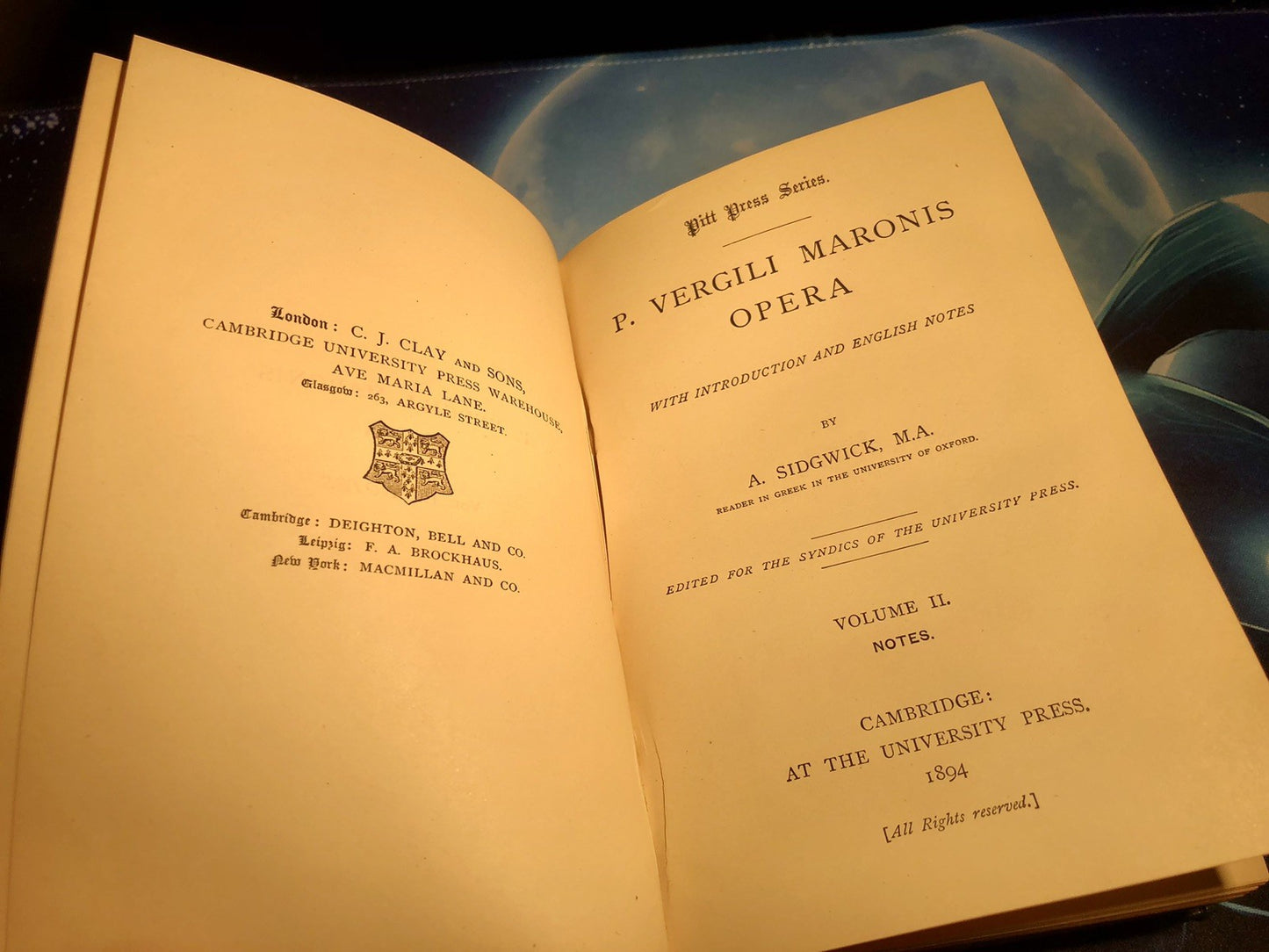 P. Vergili Maronis Opera by A. Sidgwick - Volume II - Pub: Cambridge - 1894 - HB