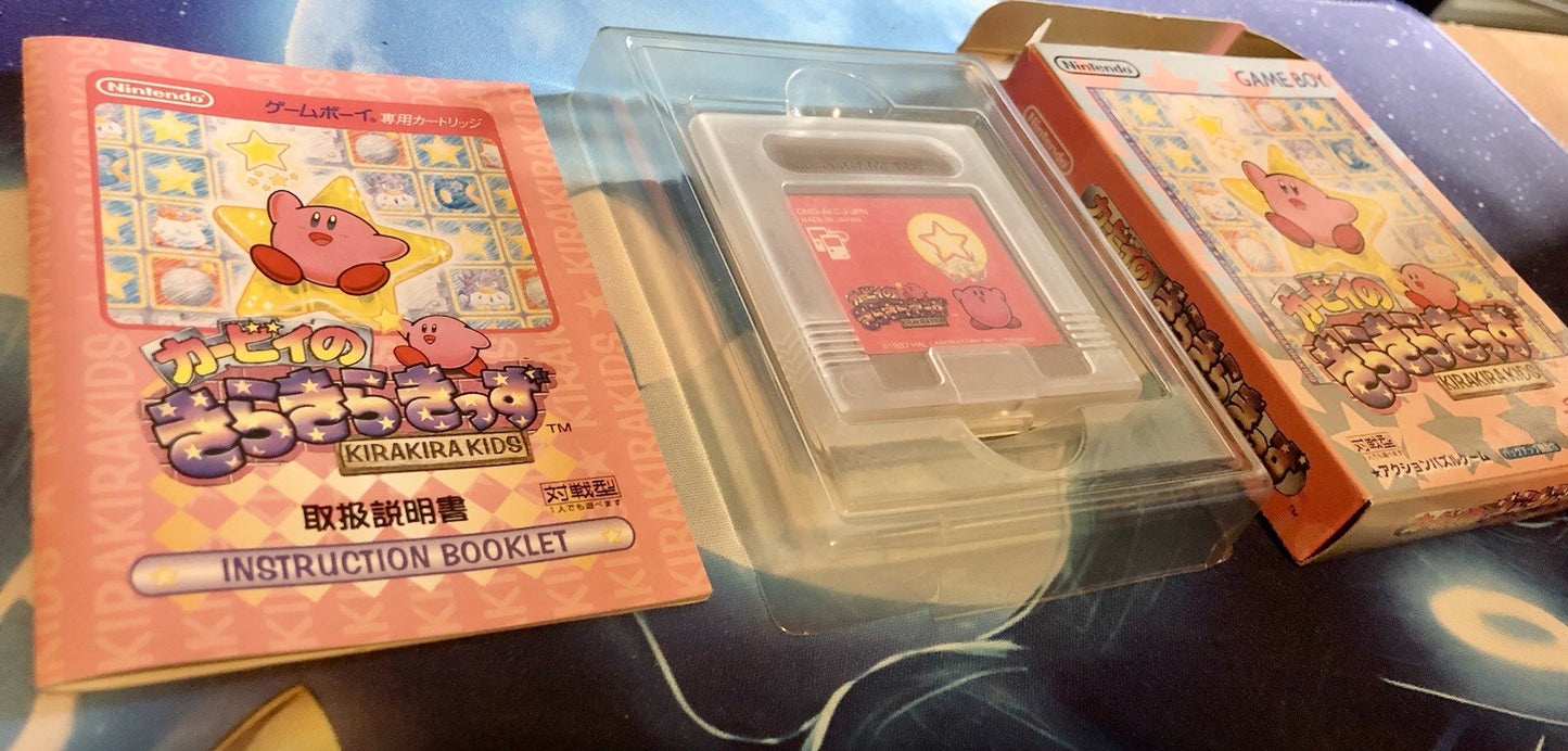 Nintendo Gameboy GB Kirby Kira Kira Kids CIB Japan Import Region-Free Tested