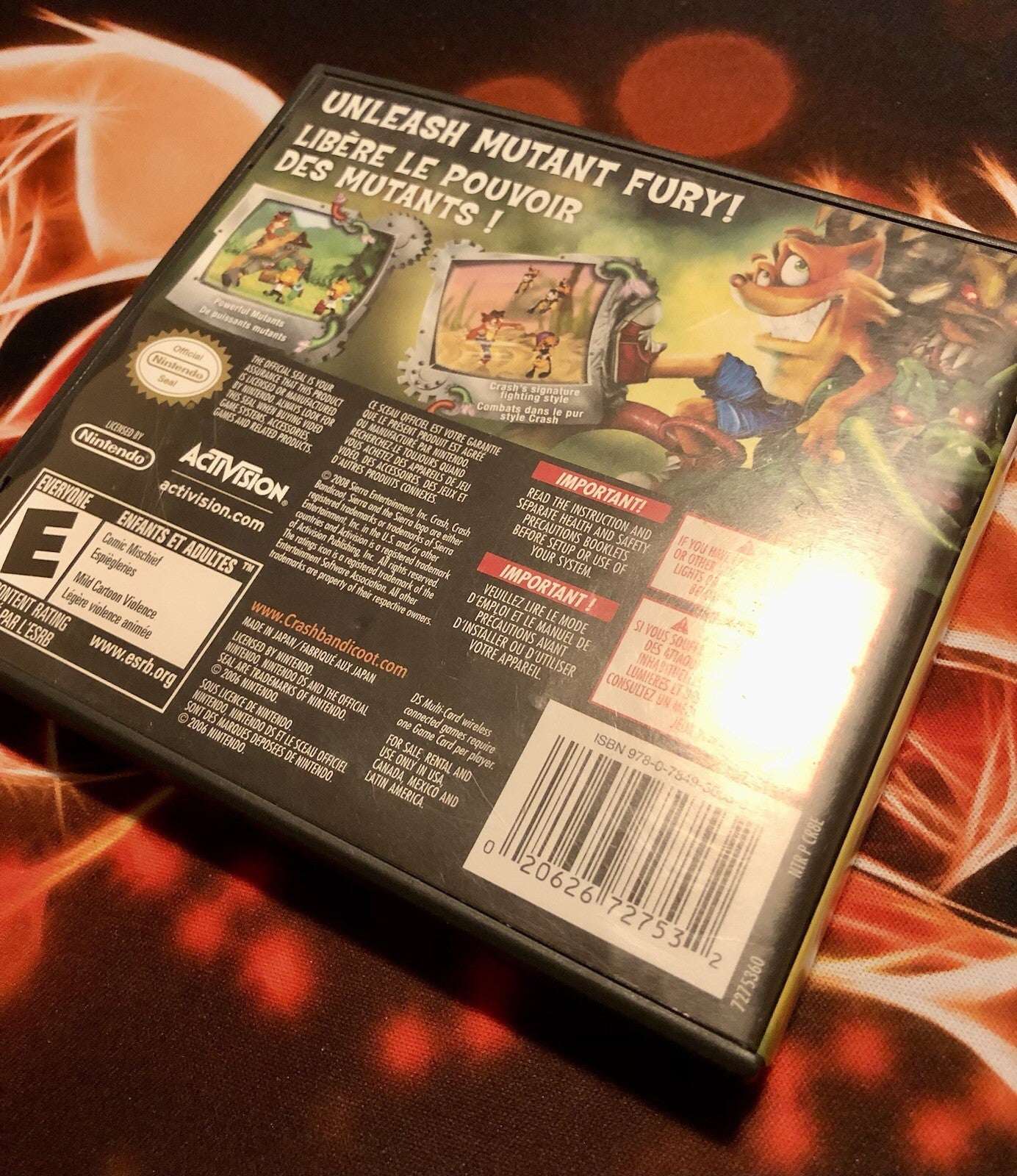 Crash: Mind Over Mutant (Nintendo DS, 2008) CIB GAME MONSTER CANADA -.-