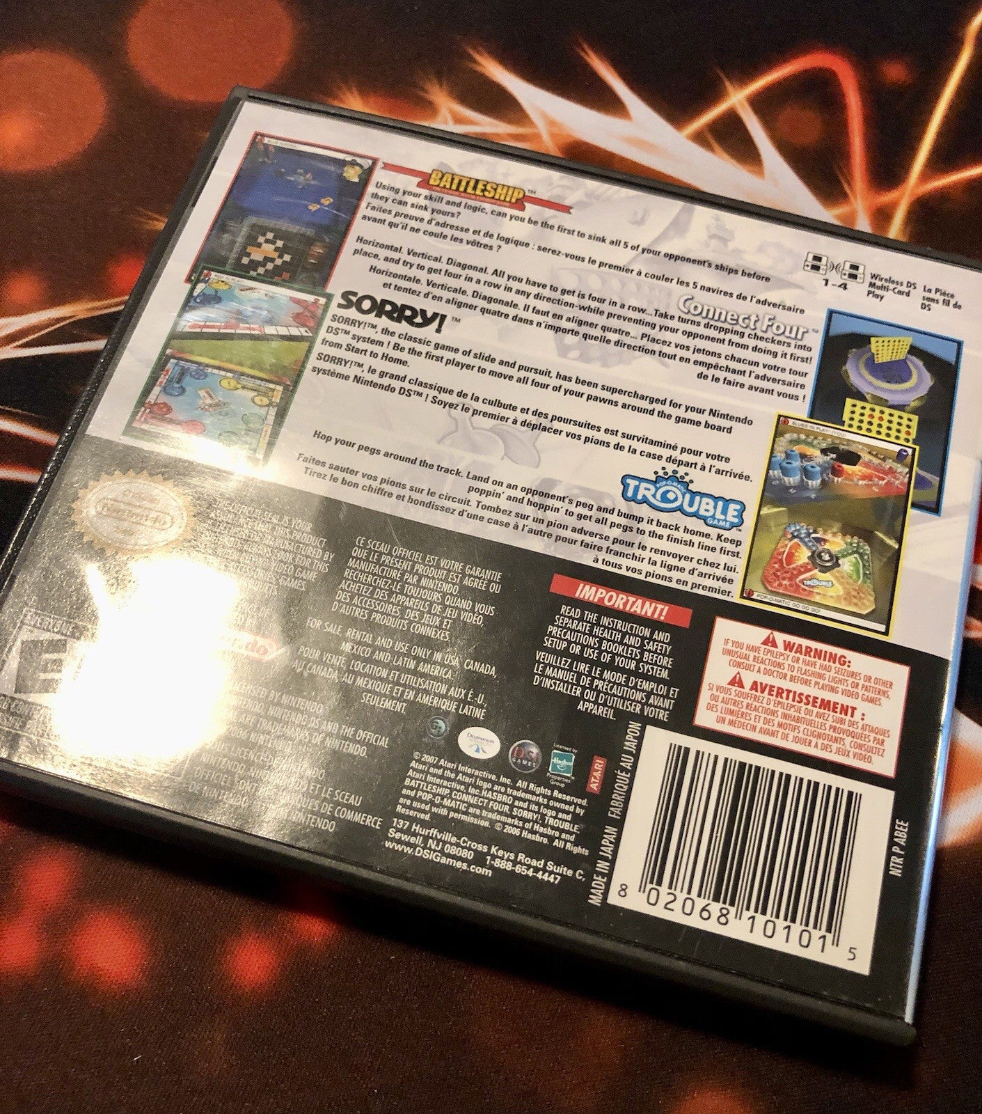 Battleship/Connect Four/Sorry/Trouble (Nintendo DS) GAME MONSTER CANADA -..-