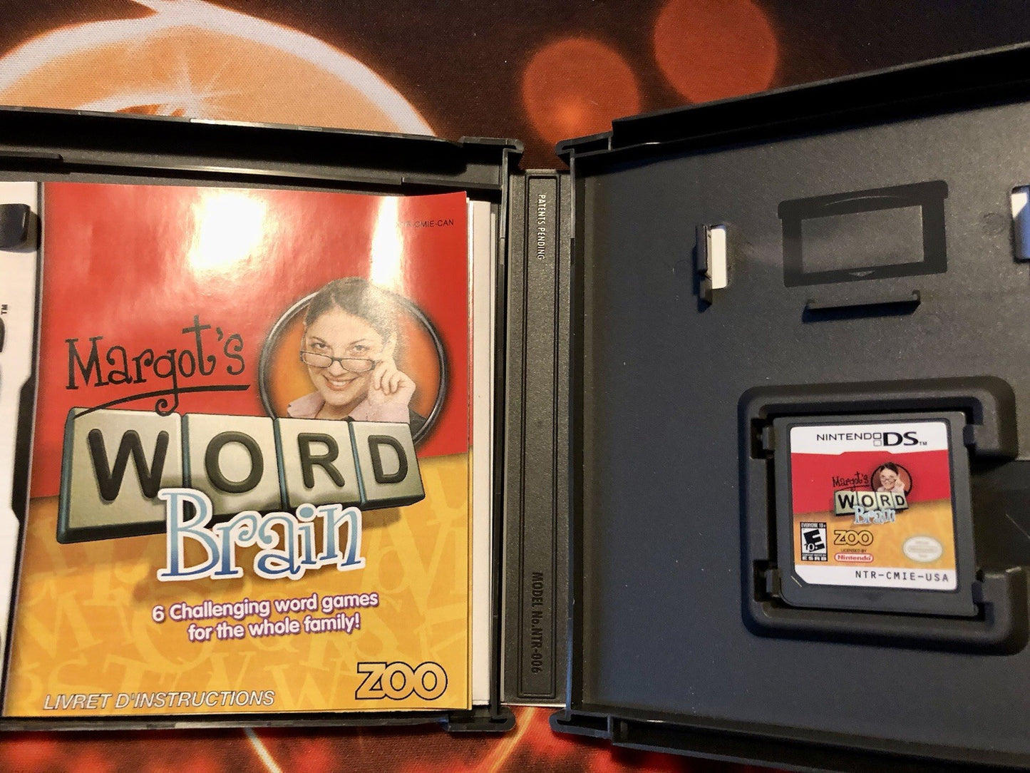 Margots Word Brain Nintendo DS Video - Authentic GAME MONSTER CANADA -..-