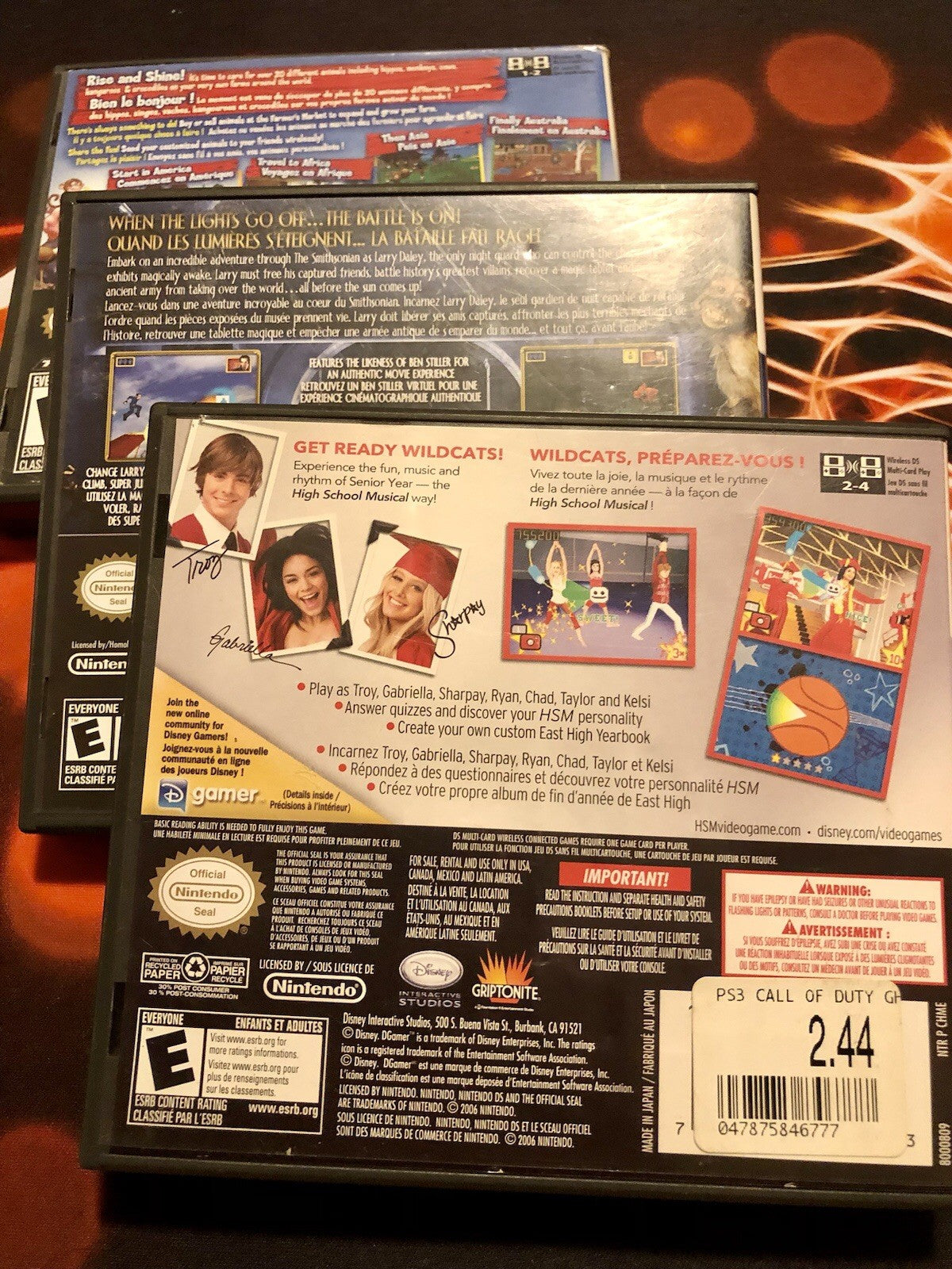 High School Musical 3 - NIGHT AT THE MUSEUM - My Farm DS CIB