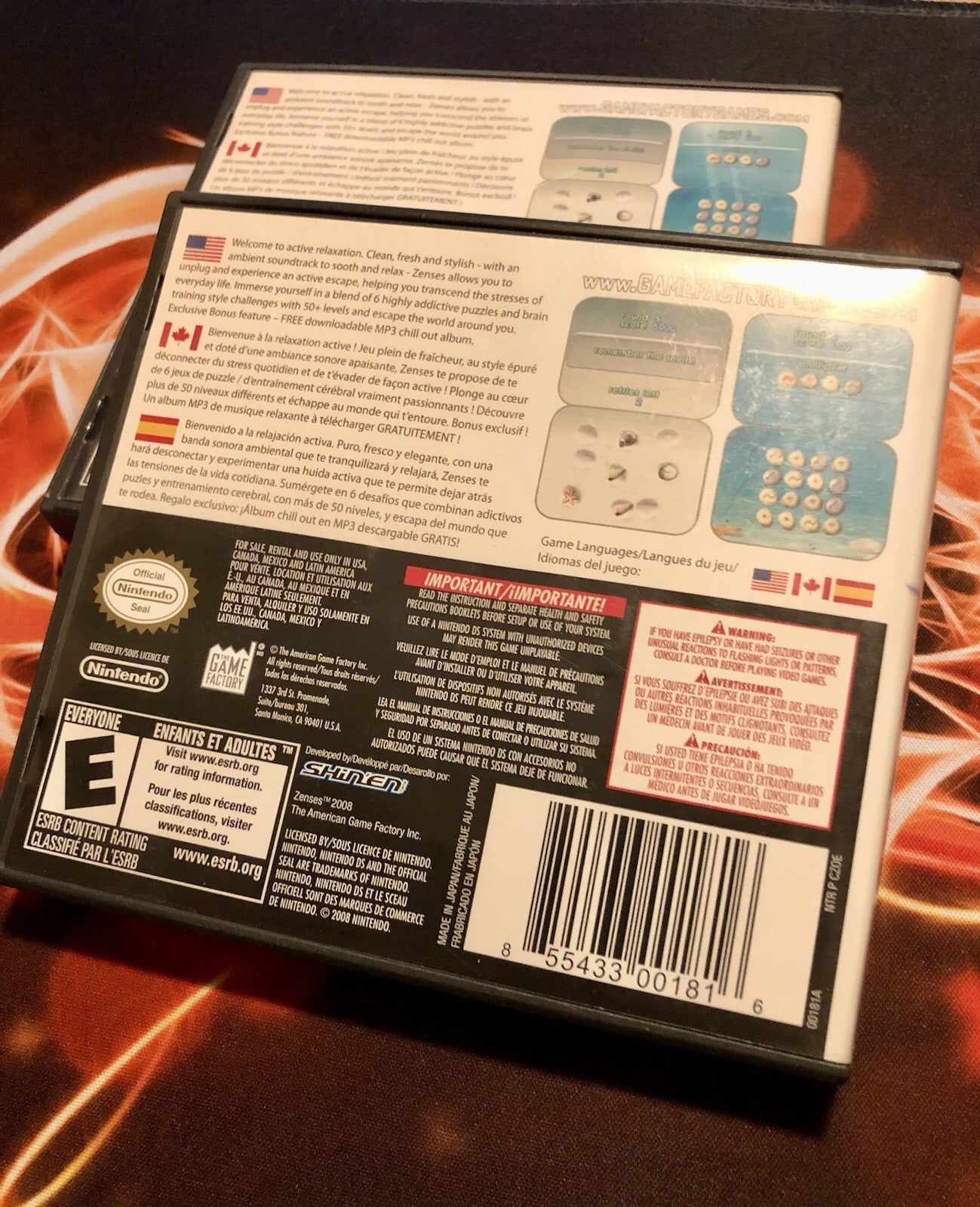 (LUP) Zenses: Ocean (Nintendo DS, 2008) GAME MONSTER CANADA -.-