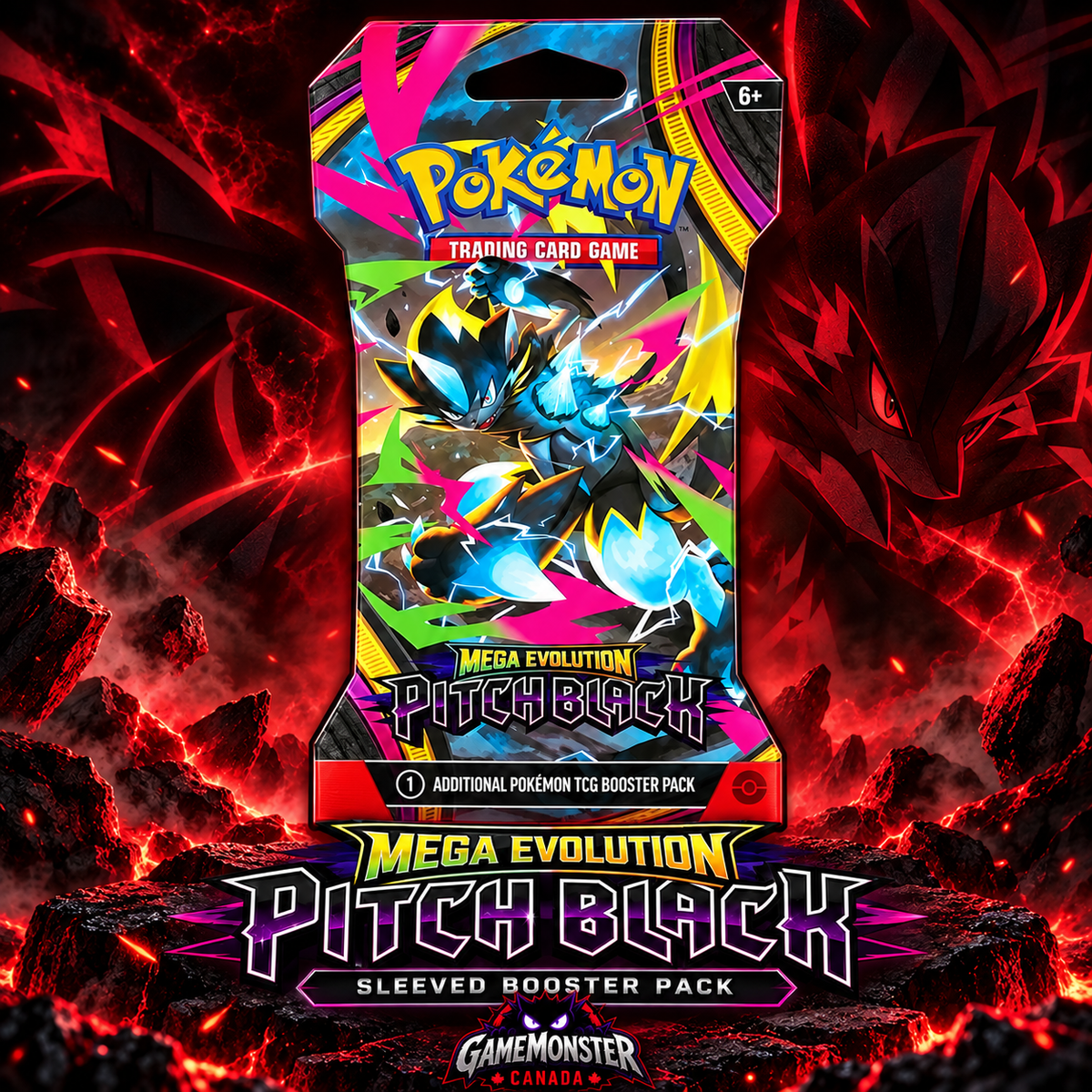 Pokémon TCG: Mega Evolution – Pitch Black Sleeved Booster Pack