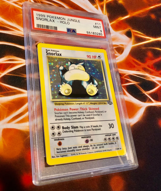 1999 Pokémon Jungle Unlimited Snorlax 11/64 Holo Rare PSA 9 Low Population