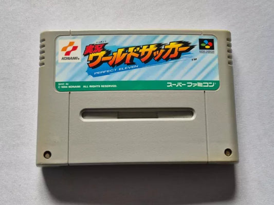 Jikkyou World Soccer - Perfect Eleven SFC Super Famicom Japan Tested Working