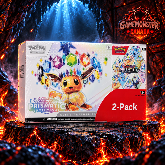 Pokémon TCG: Scarlet & Violet – Prismatic Evolutions Costco 2-Pack Bundle – ETB + Booster Bundle (Sealed)
