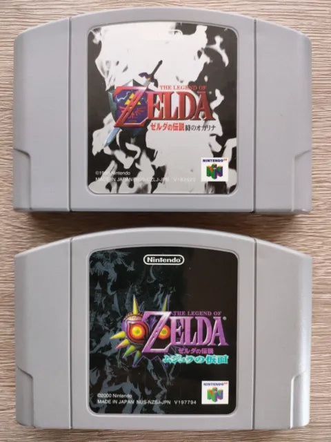 Japan Import Legend of Zelda Majora's Mask and Ocarina of Time set Nintendo N64