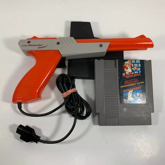 Zapper with Super Mario Bros and Duck Hunt for Nintendo NES - Light Gun & Games US