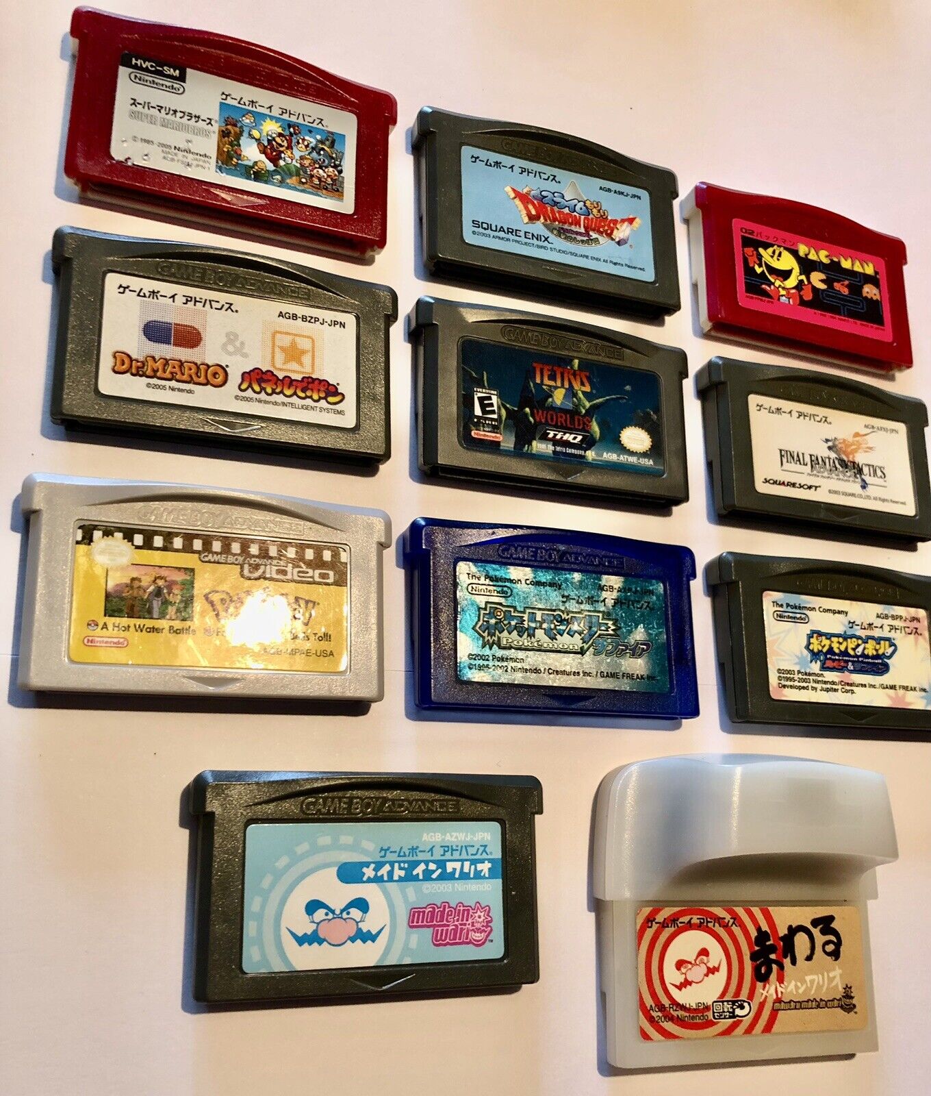 Premium Nintendo Game Boy Advance GBA Bundle (Includes 11 Japanese Import Games)